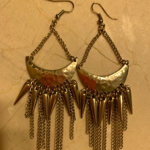 Gold Spike Earrings